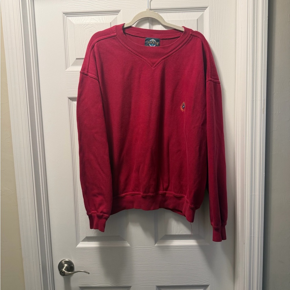 Vintage Jantzen Men’s Crewneck sweatshirt Red Size XL